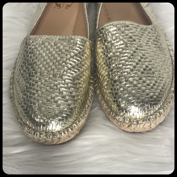 C Wonder Gold Leather Espadrilles - Picture 3 of 8